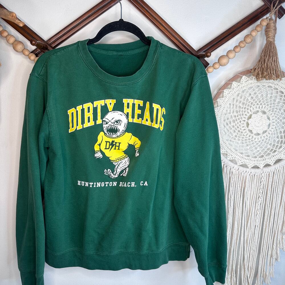 Dirty Heads Green Graphic Band Crewneck